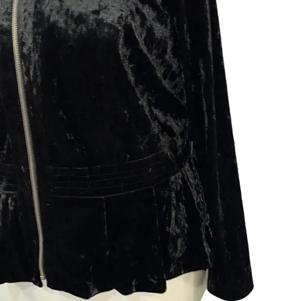 INC Crushed Velvet Peplum Jacket